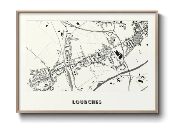 Une affiche de carte sur Lourches