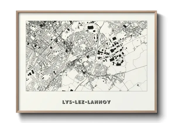 Une affiche de carte sur Lys-lez-Lannoy