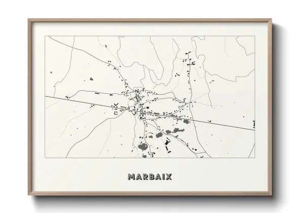 Une affiche de carte sur Marbaix