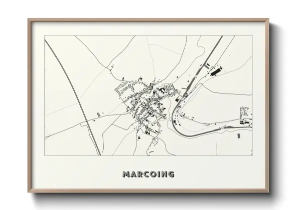 Une affiche de carte sur Marcoing