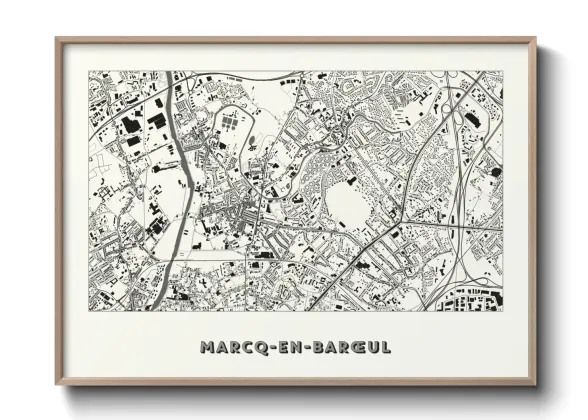 Une affiche de carte sur Marcq-en-Barœul