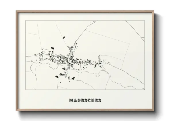 Une affiche de carte sur Maresches