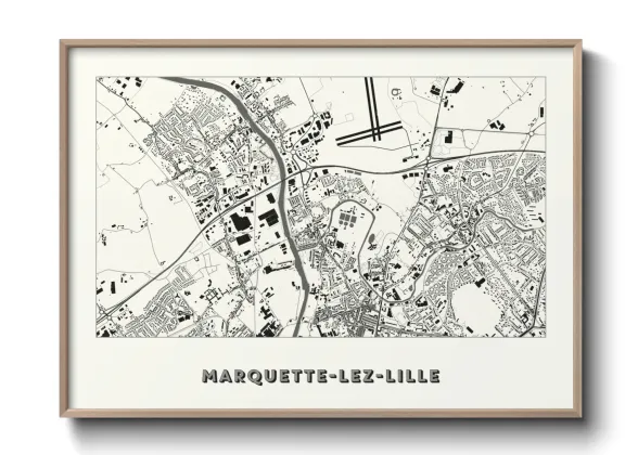 Une affiche de carte sur Marquette-lez-Lille
