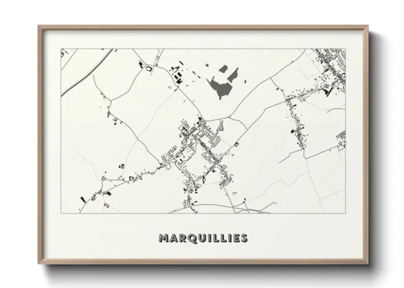 Une affiche de carte sur Marquillies