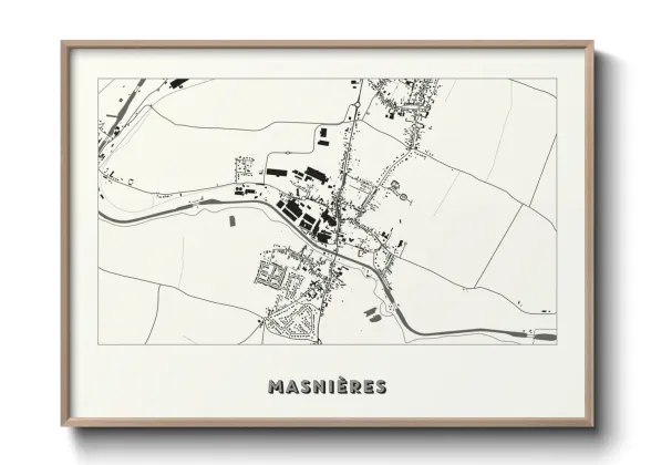 Une affiche de carte sur Masnières