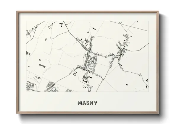 Une affiche de carte sur Masny