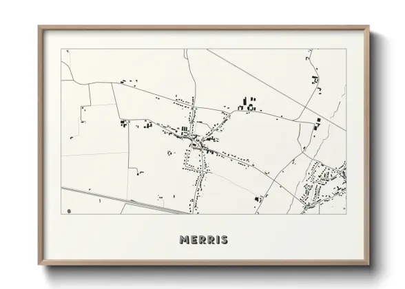 Une affiche de carte sur Merris