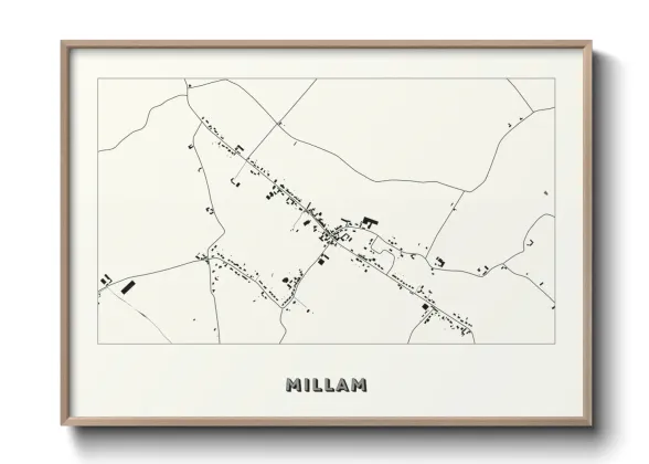 Une affiche de carte sur Millam