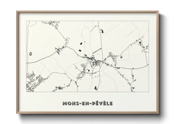 Une affiche de carte sur Mons-en-Pévèle