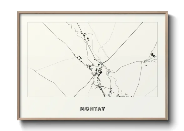 Une affiche de carte sur Montay