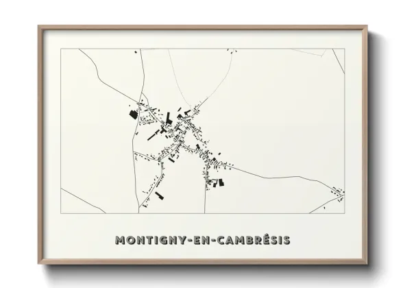Une affiche de carte sur Montigny-en-Cambrésis