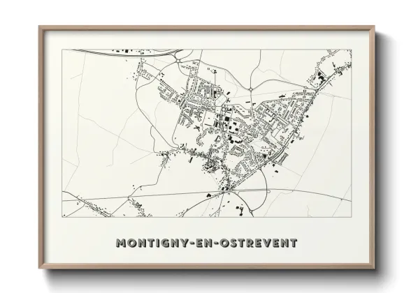 Une affiche de carte sur Montigny-en-Ostrevent