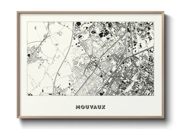 Une affiche de carte sur Mouvaux