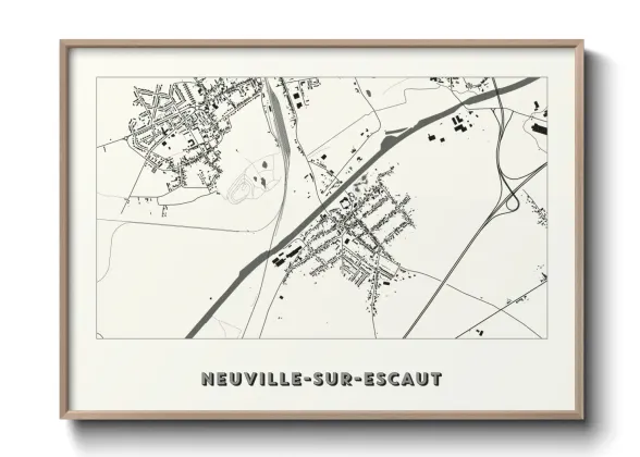 Une affiche de carte sur Neuville-sur-Escaut