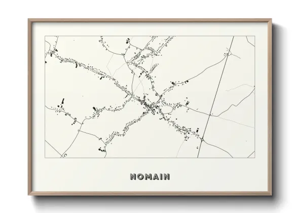 Une affiche de carte sur Nomain
