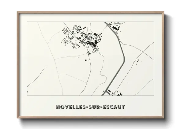 Une affiche de carte sur Noyelles-sur-Escaut