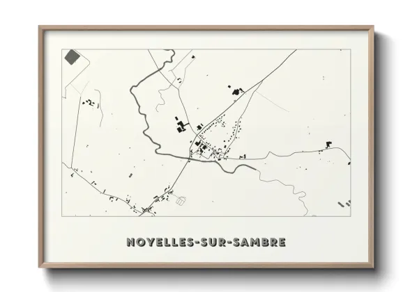 Une affiche de carte sur Noyelles-sur-Sambre