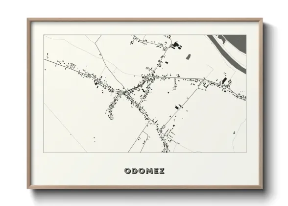 Une affiche de carte sur Odomez