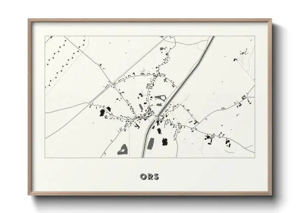 Une affiche de carte sur Ors