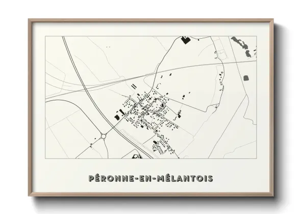 Une affiche de carte sur Péronne-en-Mélantois