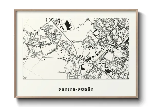 Une affiche de carte sur Petite-Forêt