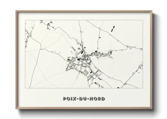 Une affiche de carte sur Poix-du-Nord