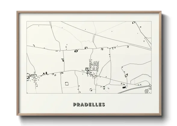 Une affiche de carte sur Pradelles