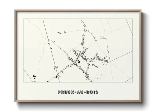 Une affiche de carte sur Preux-au-Bois