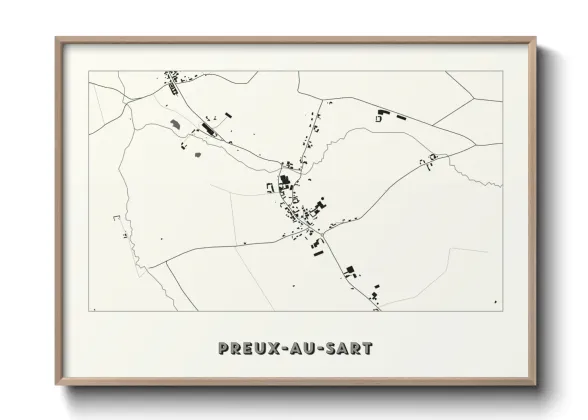 Une affiche de carte sur Preux-au-Sart