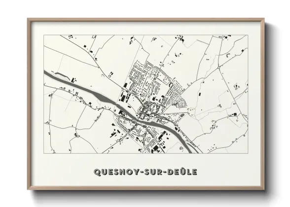 Une affiche de carte sur Quesnoy-sur-Deûle