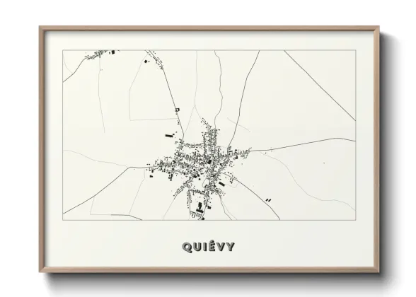 Une affiche de carte sur Quiévy