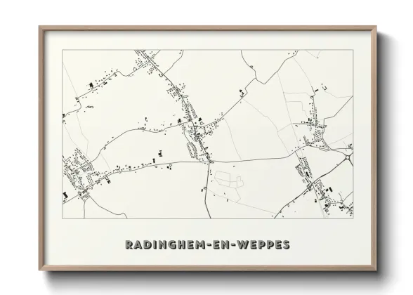 Une affiche de carte sur Radinghem-en-Weppes