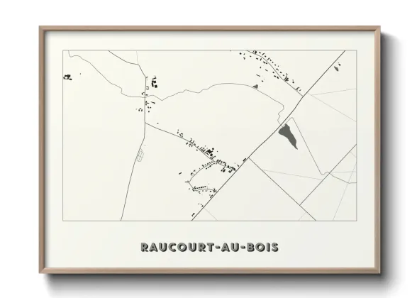 Une affiche de carte sur Raucourt-au-Bois