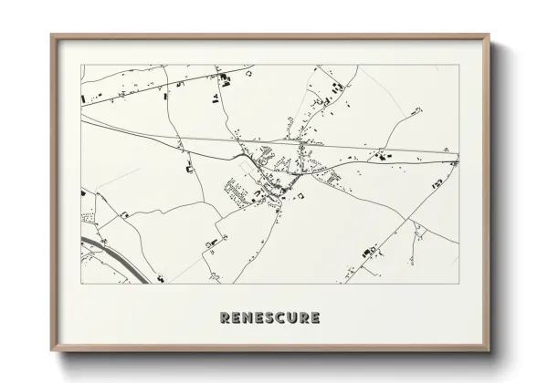 Une affiche de carte sur Renescure