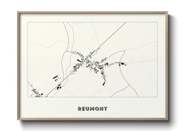 Une affiche de carte sur Reumont