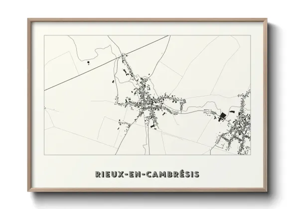 Une affiche de carte sur Rieux-en-Cambrésis
