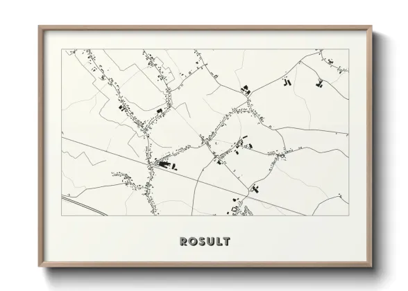 Une affiche de carte sur Rosult