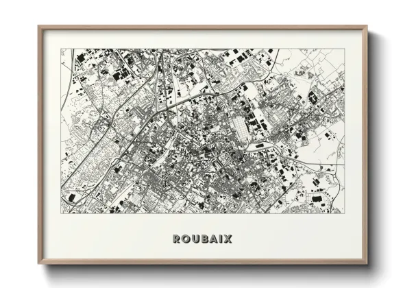 Une affiche de carte sur Roubaix