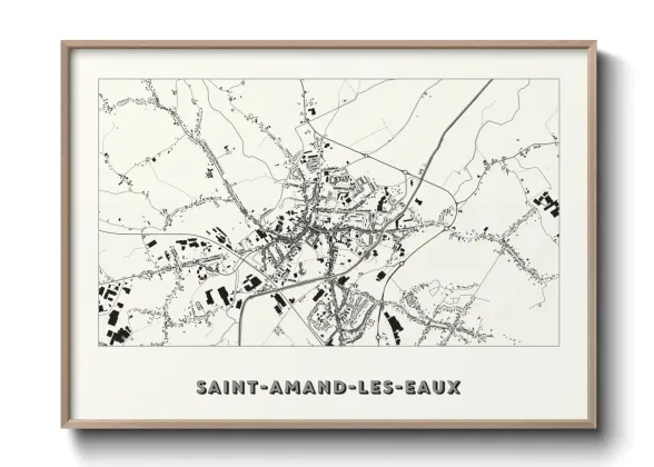 Une affiche de carte sur Saint-Amand-les-Eaux