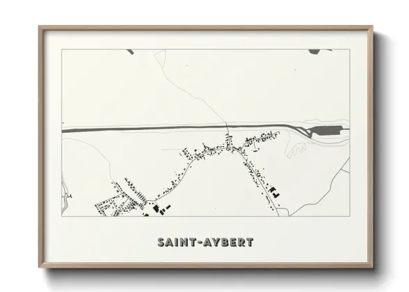 Une affiche de carte sur Saint-Aybert