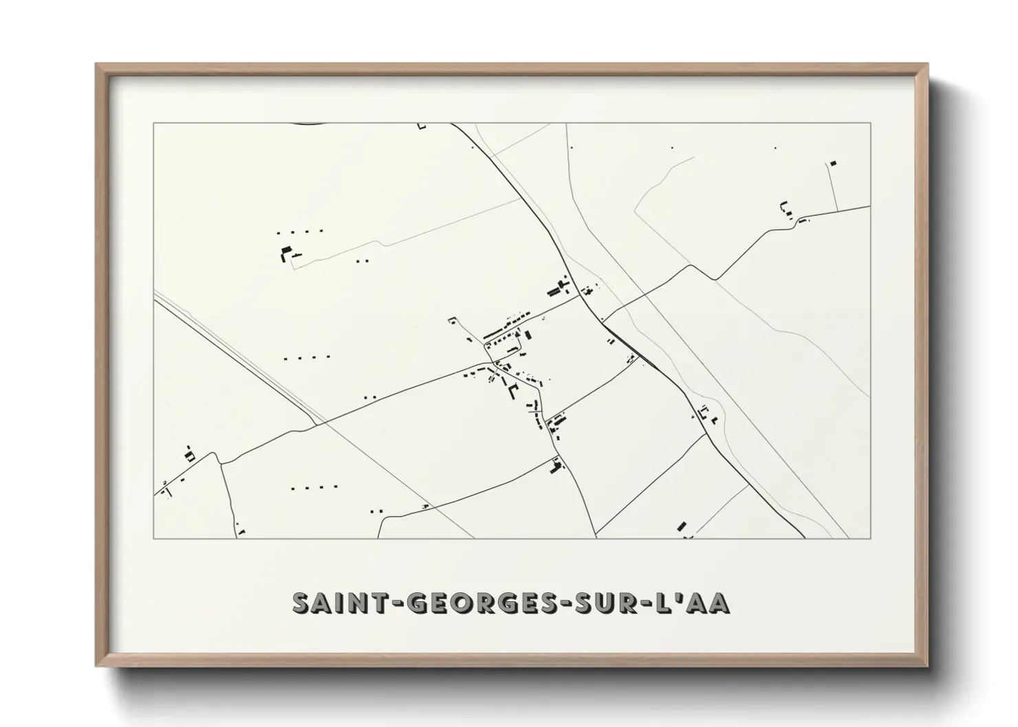 Un poster carteSaint-Georges-sur-l'Aa