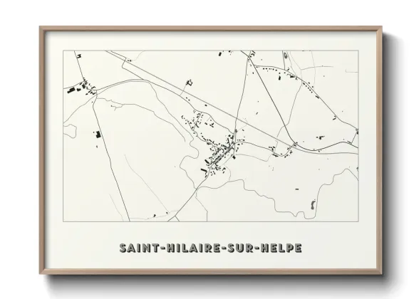 Une affiche de carte sur Saint-Hilaire-sur-Helpe