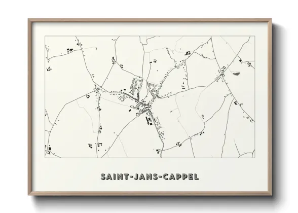 Une affiche de carte sur Saint-Jans-Cappel