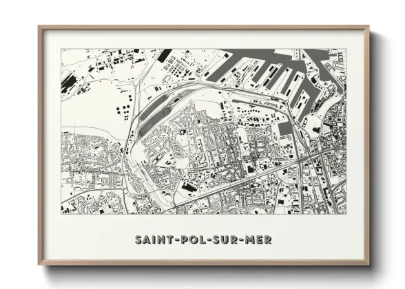 Une affiche de carte sur Saint-Pol-sur-Mer