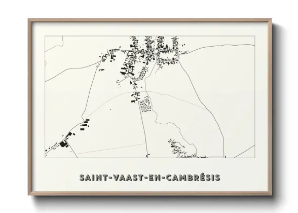 Une affiche de carte sur Saint-Vaast-en-Cambrésis