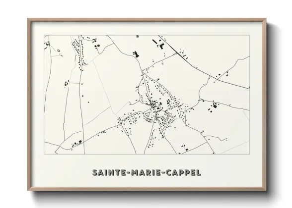 Une affiche de carte sur Sainte-Marie-Cappel