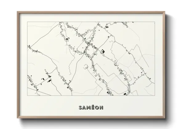Une affiche de carte sur Saméon