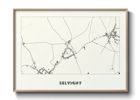 Une affiche de carte sur Selvigny