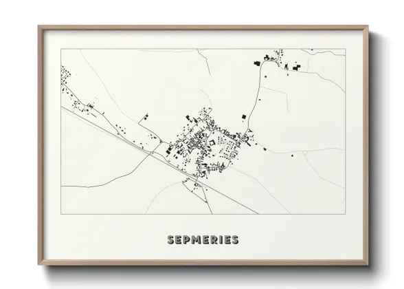 Une affiche de carte sur Sepmeries
