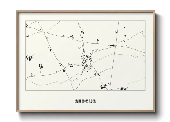 Une affiche de carte sur Sercus